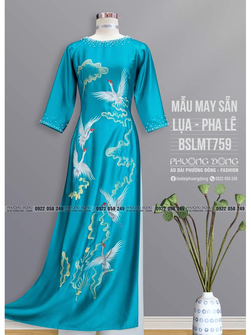 Áo Dài Bà Sui Lụa Thêu Kết Pha Lê BSLMT759